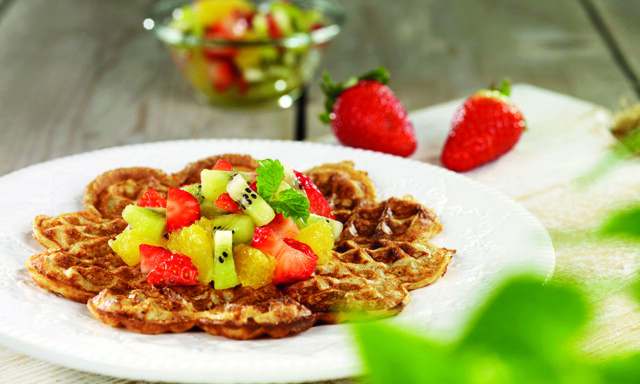 Carolinas søte tips: Rugvafler med fruktsalat